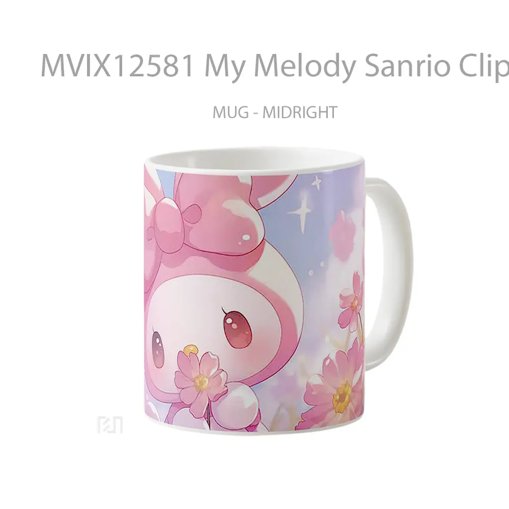 Mug My Melody Sanrio Clipart Cute Aesthetic Koleksi Mug Limited Edition - All-side / Desain