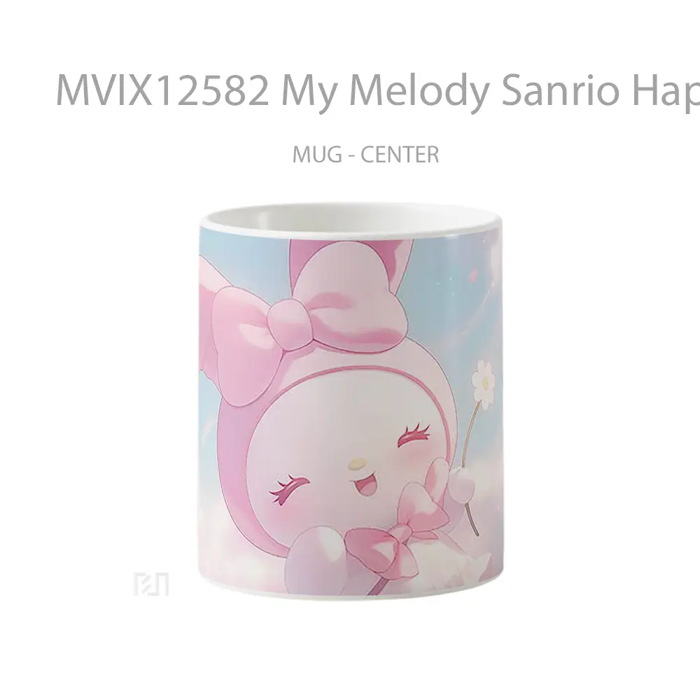 Mug My Melody Sanrio Happy Flowers Cute Mug Aesthetic Koleksi Spesial