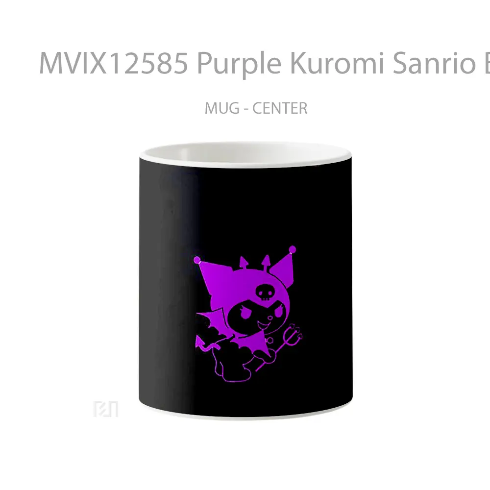 Mug Purple Kuromi Sanrio Black Mug Aesthetic Koleksi Spesial
