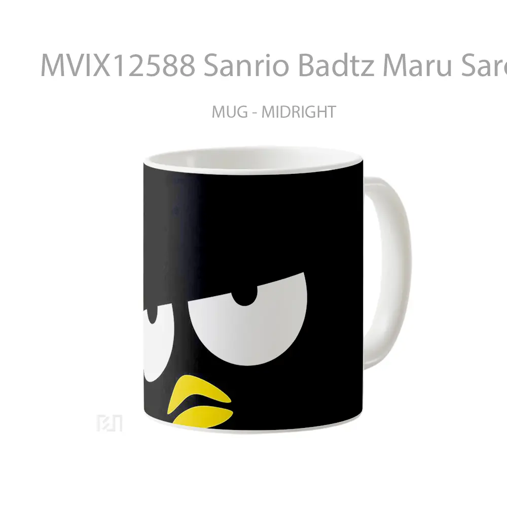 Mug Sanrio Badtz Maru Sarcastic Face 1 Hadiah Lucu dan Menarik - All-side / Desain