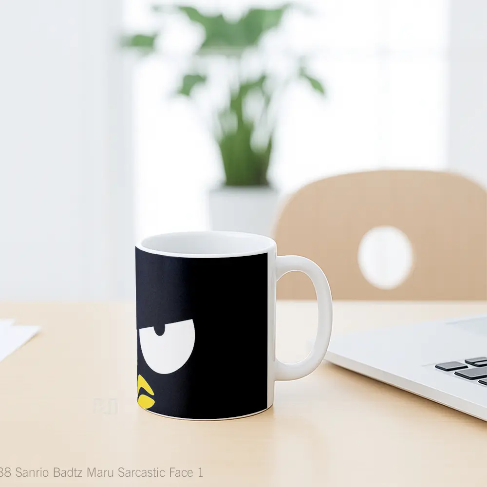 Mug Sanrio Badtz Maru Sarcastic Face 1 Hadiah Lucu dan Menarik - All-side / Desain