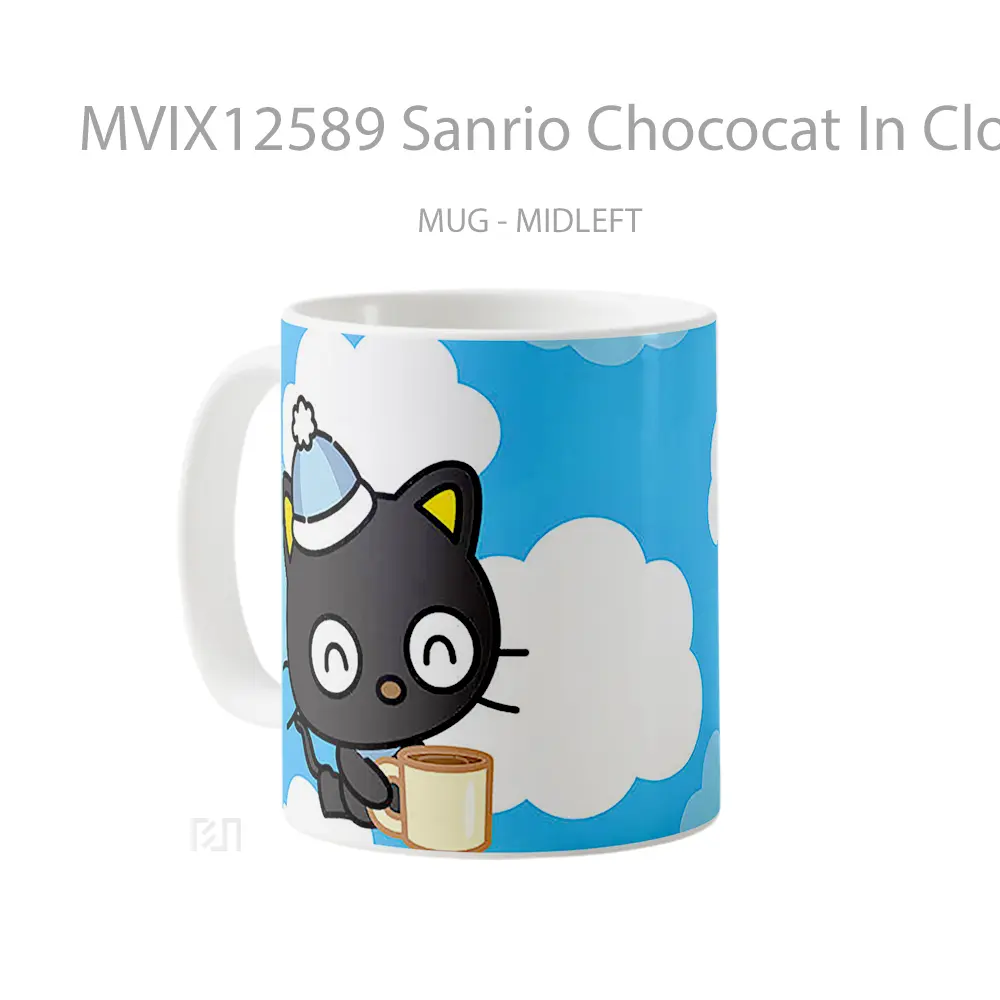 Mug Sanrio Chococat In Clouds Mug Aesthetic Koleksi Spesial - All-side / Desain