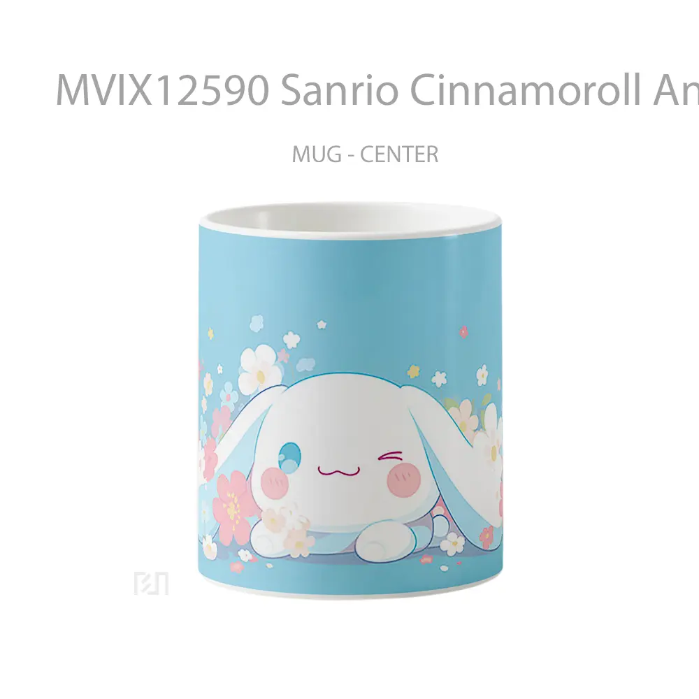 Mug Sanrio Cinnamoroll And Flowers Blue Koleksi Mug Limited Edition