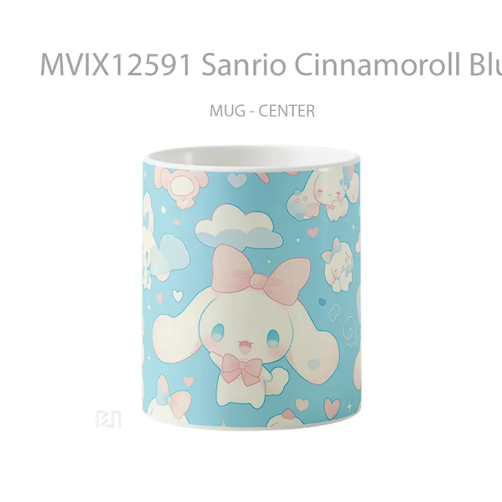 Mug Sanrio Cinnamoroll Blue Pattern Hadiah Lucu dan Menarik
