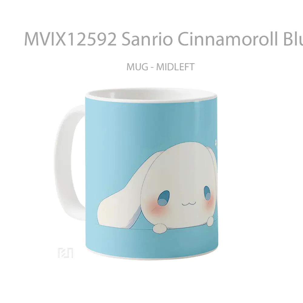 Mug Sanrio Cinnamoroll Blushing Cuteness Mug Aesthetic Koleksi Spesial - All-side / Desain