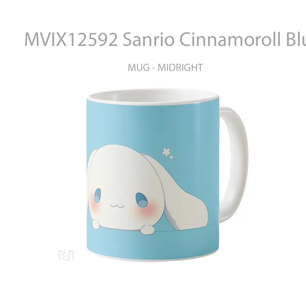 Mug Sanrio Cinnamoroll Blushing Cuteness Mug Aesthetic Koleksi Spesial - All-side / Desain