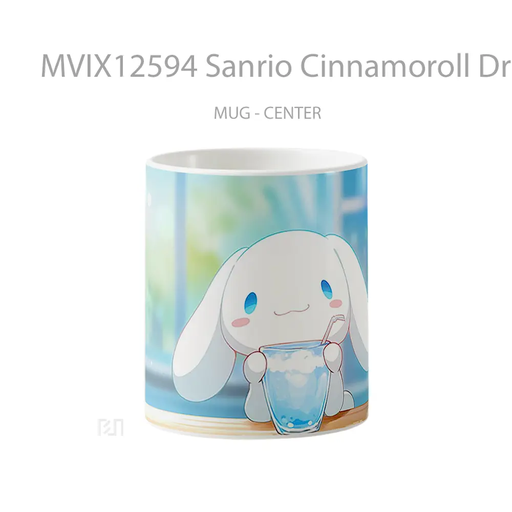 Mug Sanrio Cinnamoroll Drinking Cocktail Gelas Keramik Desain Unik