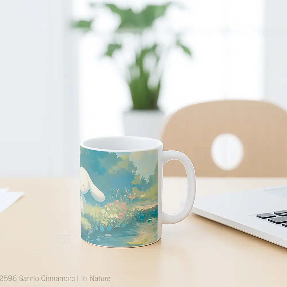 Mug Sanrio Cinnamoroll In Nature Mug Aesthetic Koleksi Spesial - All-side / Desain