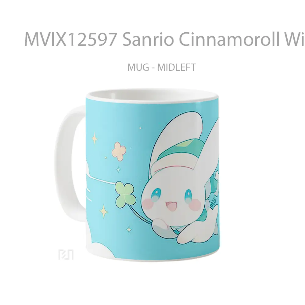 Mug Sanrio Cinnamoroll With Clover Gelas Keramik Desain Unik - All-side / Desain