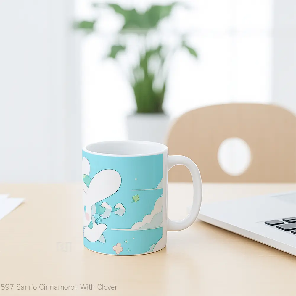 Mug Sanrio Cinnamoroll With Clover Gelas Keramik Desain Unik - All-side / Desain