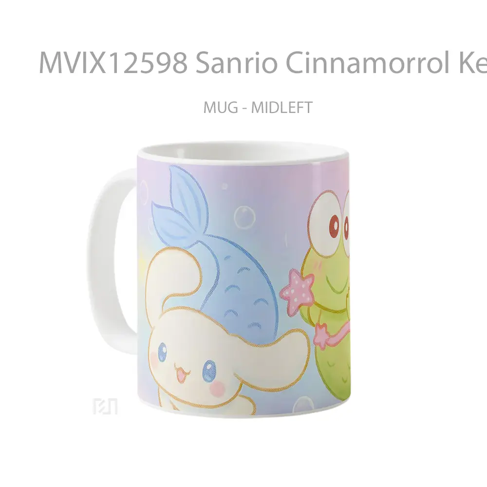 Mug Sanrio Cinnamorrol Keroppi Mermaids Gelas Keramik Desain Unik - All-side / Desain