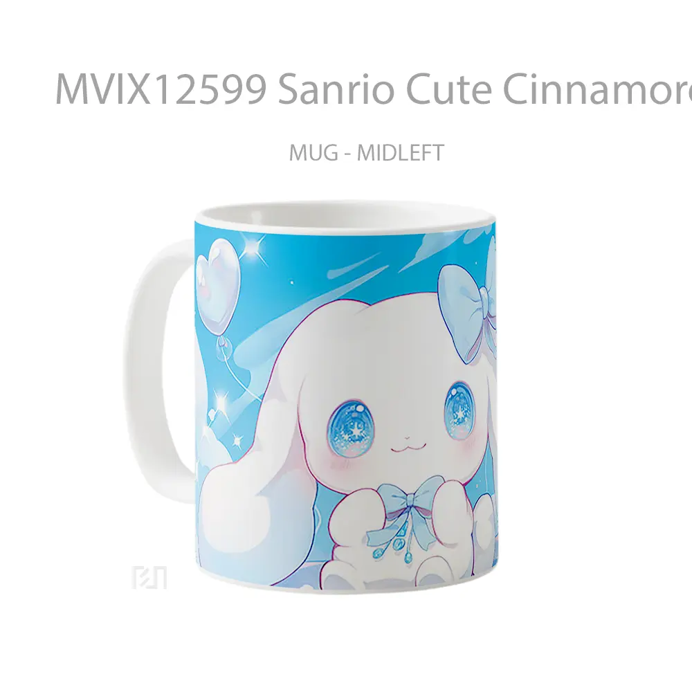 Mug Sanrio Cute Cinnamoroll Blue Mug Aesthetic Koleksi Spesial - All-side / Desain