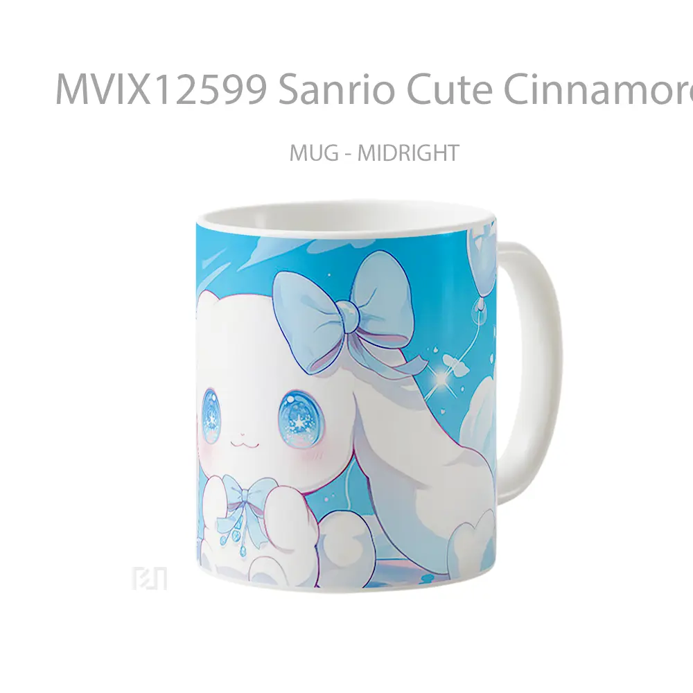 Mug Sanrio Cute Cinnamoroll Blue Mug Aesthetic Koleksi Spesial - All-side / Desain