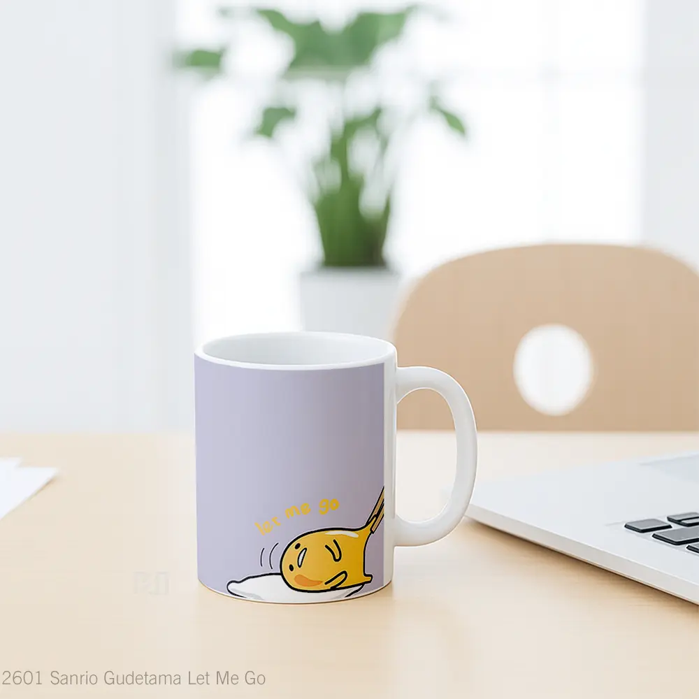 Mug Sanrio Gudetama Let Me Go Hadiah Lucu dan Menarik - All-side / Desain