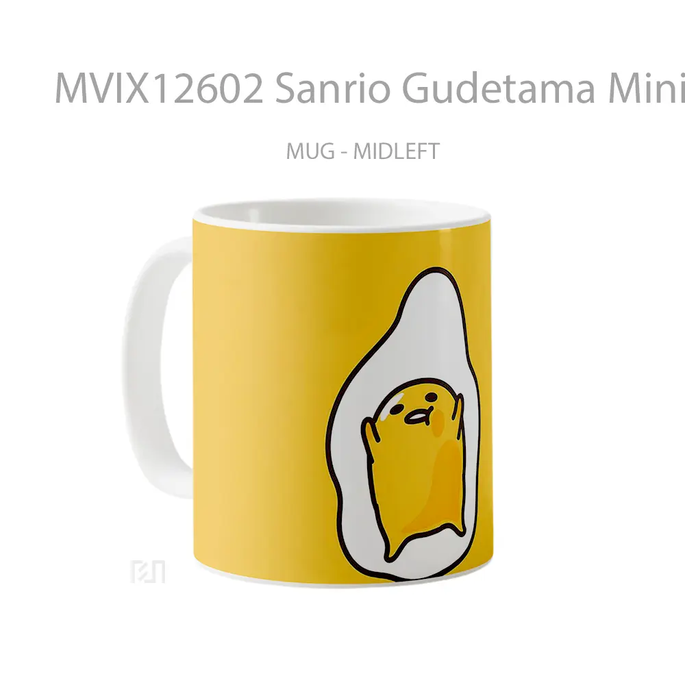 Mug Sanrio Gudetama Minimalist Kawaii Mug Aesthetic Koleksi Spesial - All-side / Desain