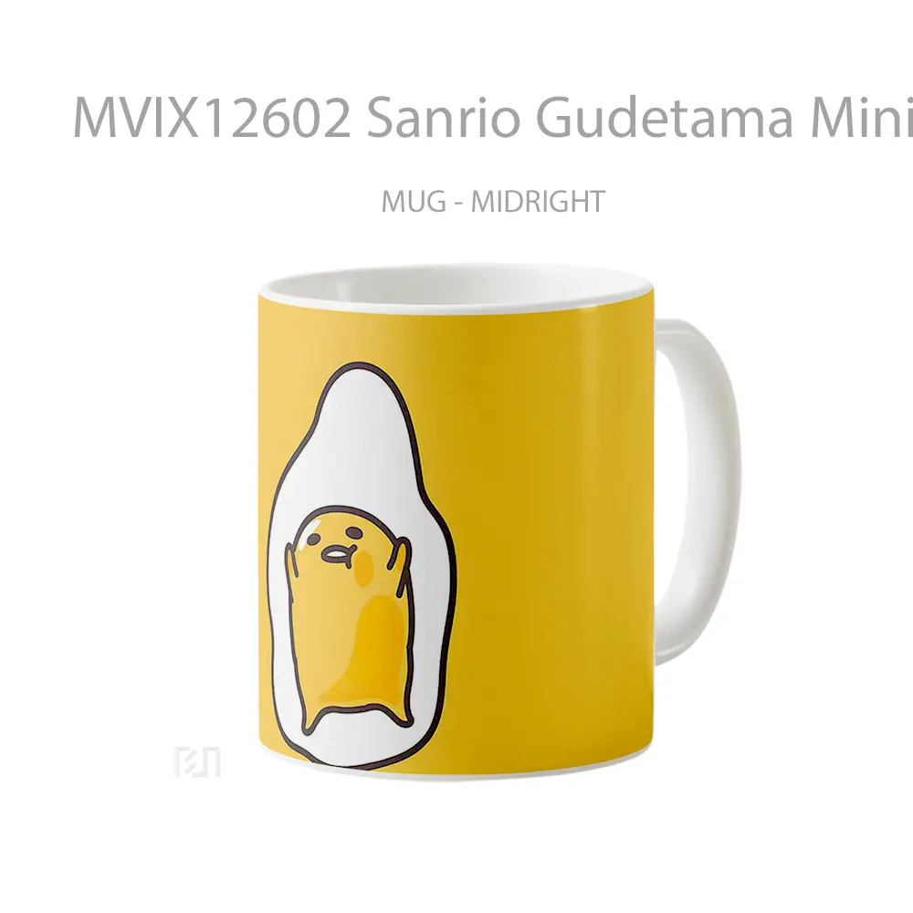 Mug Sanrio Gudetama Minimalist Kawaii Mug Aesthetic Koleksi Spesial - All-side / Desain