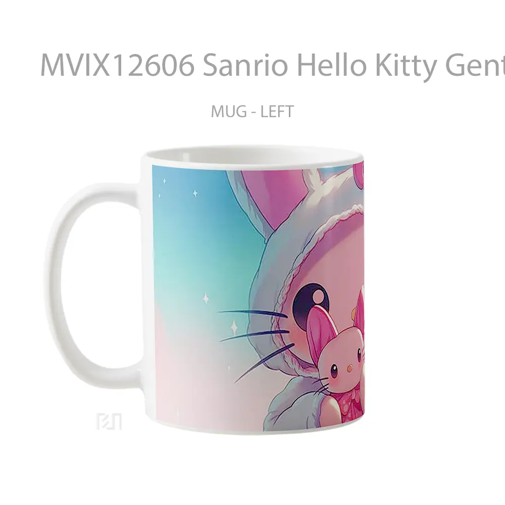 Mug Sanrio Hello Kitty Gentle Embrace Hadiah Lucu dan Menarik - All-side / Desain