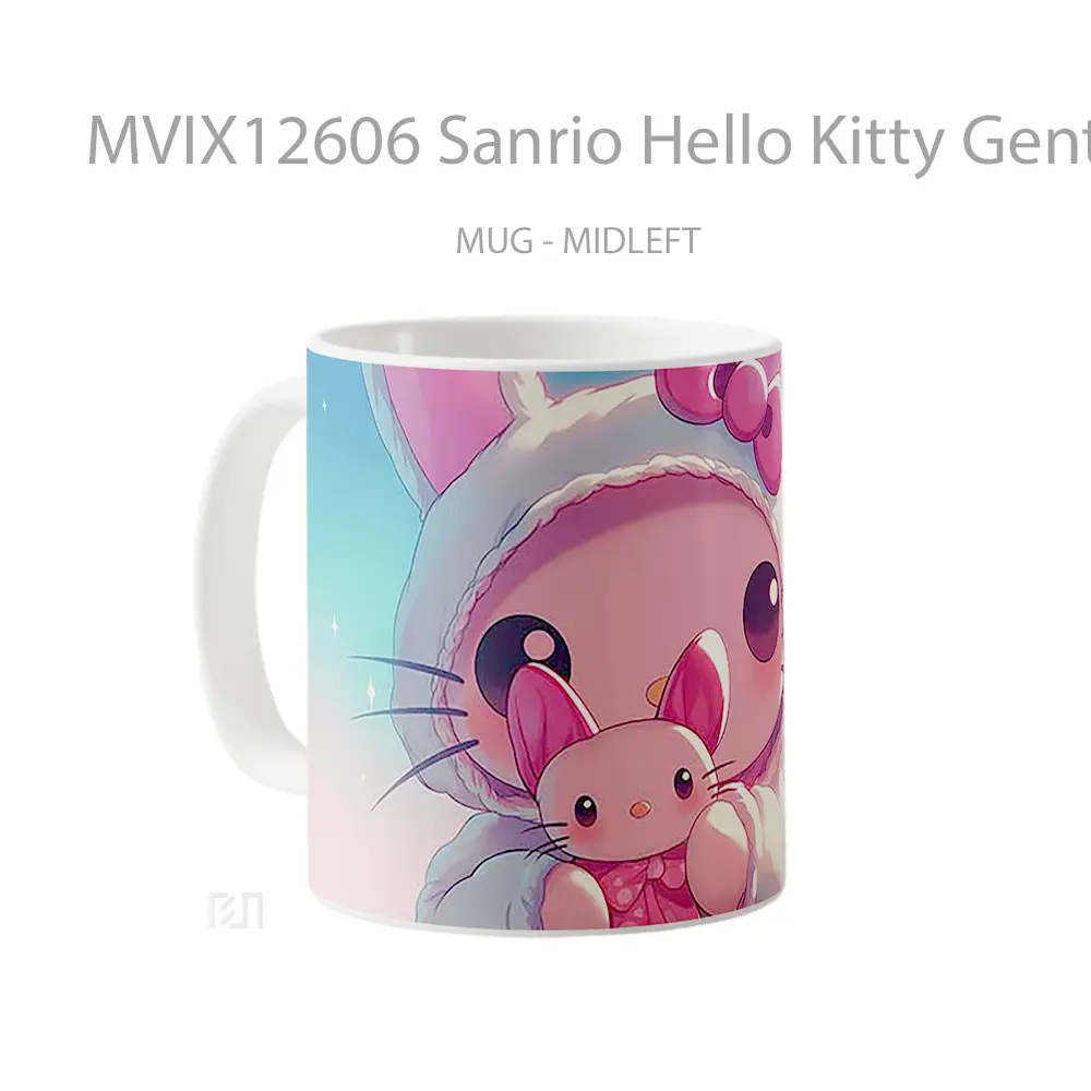 Mug Sanrio Hello Kitty Gentle Embrace Hadiah Lucu dan Menarik - All-side / Desain