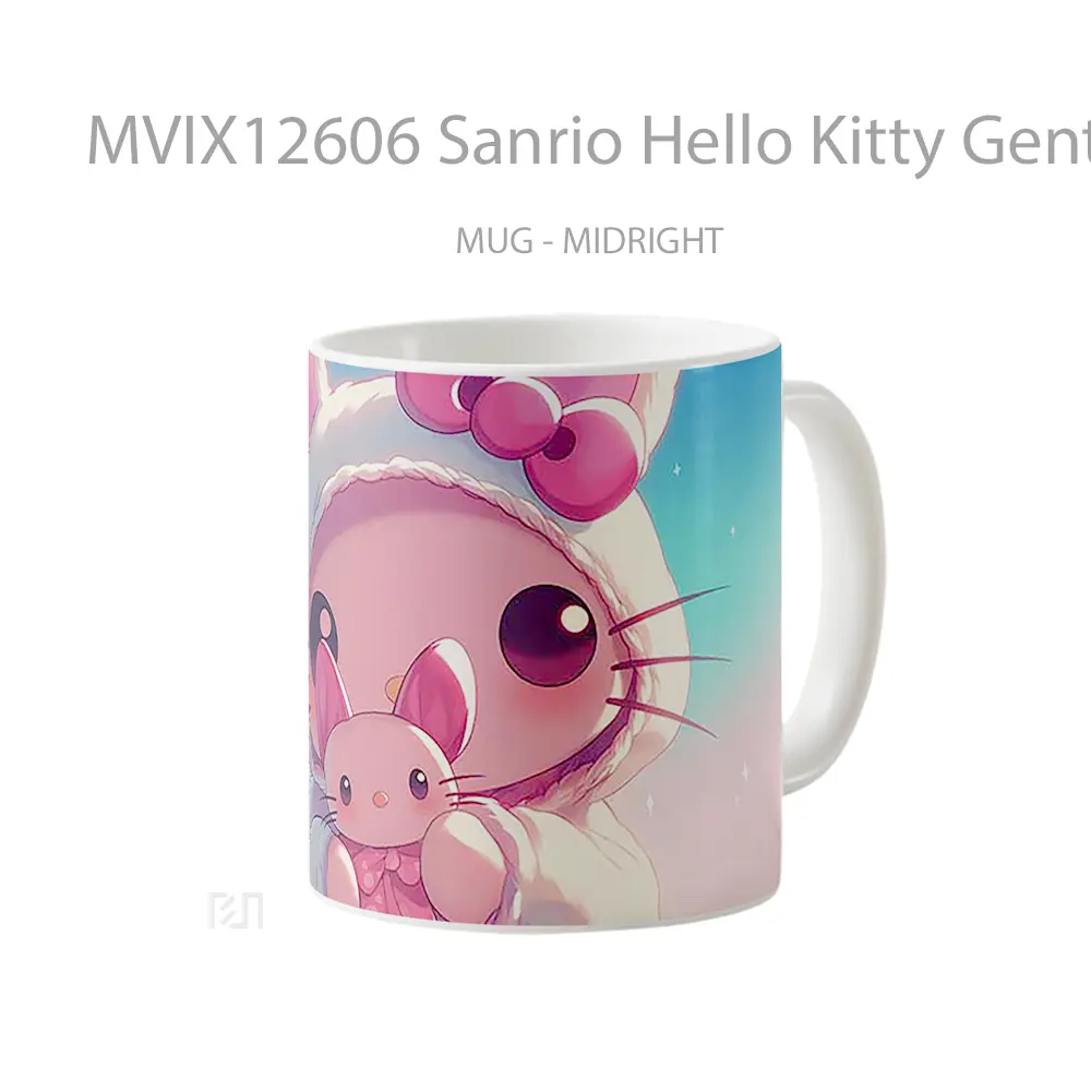 Mug Sanrio Hello Kitty Gentle Embrace Hadiah Lucu dan Menarik - All-side / Desain