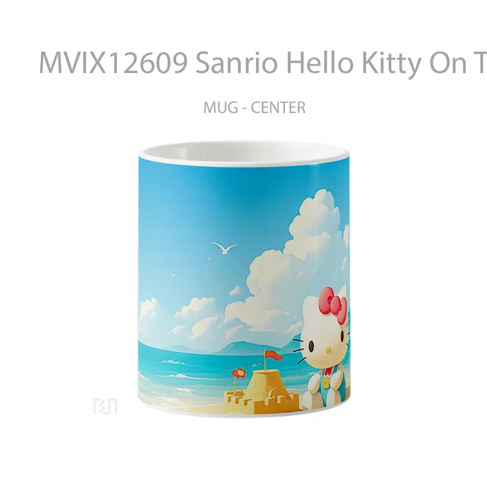 Mug Sanrio Hello Kitty On The Beach Gelas Keramik Desain Unik