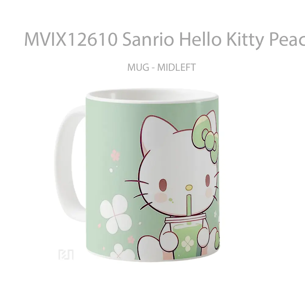 Mug Sanrio Hello Kitty Peaceful Moment Hadiah Lucu dan Menarik - All-side / Desain