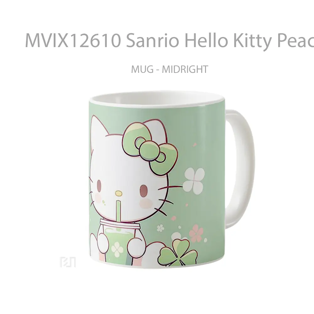 Mug Sanrio Hello Kitty Peaceful Moment Hadiah Lucu dan Menarik - All-side / Desain