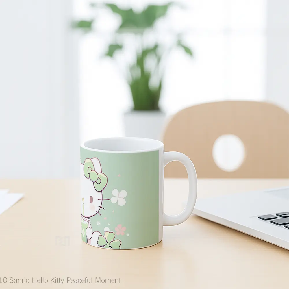 Mug Sanrio Hello Kitty Peaceful Moment Hadiah Lucu dan Menarik - All-side / Desain