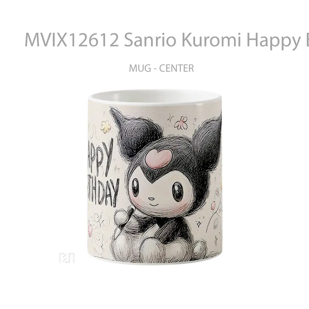 Mug Sanrio Kuromi Happy Birthday Hadiah Lucu dan Menarik