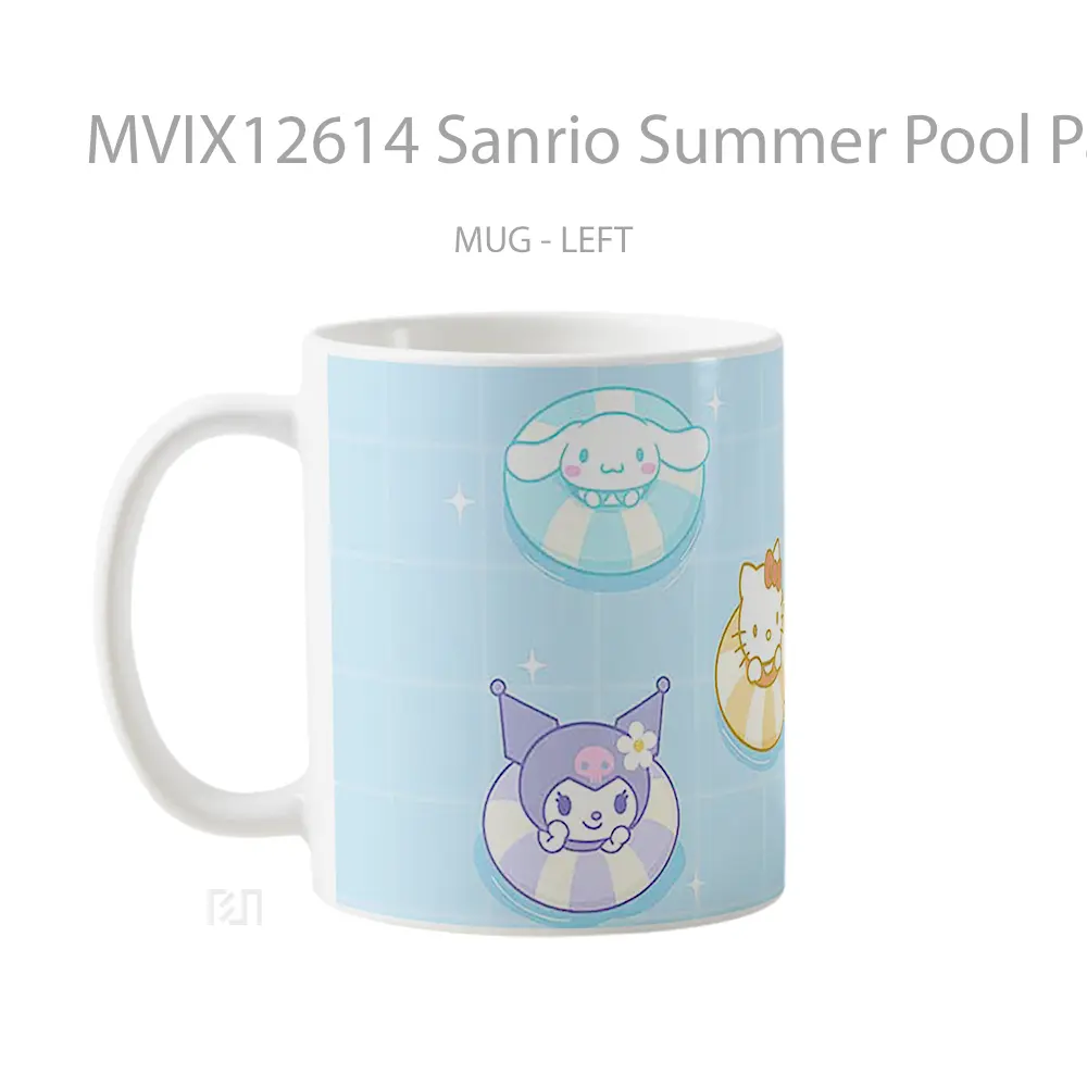 Mug Sanrio Summer Pool Party Floaties Koleksi Mug Limited Edition - All-side / Desain