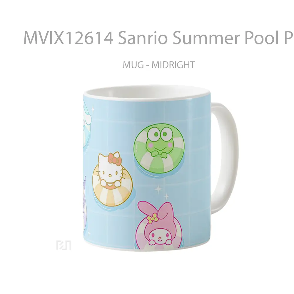 Mug Sanrio Summer Pool Party Floaties Koleksi Mug Limited Edition - All-side / Desain