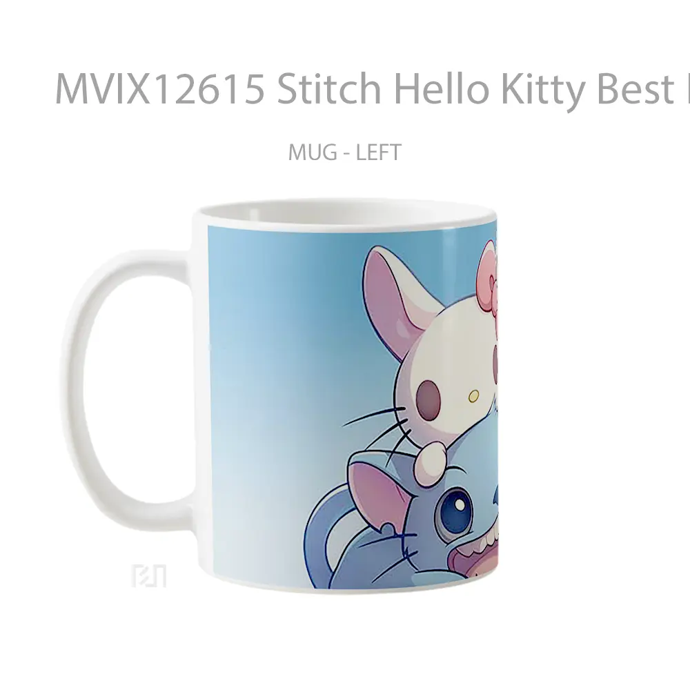 Mug Stitch Hello Kitty Best Friends Mug Aesthetic Koleksi Spesial - All-side / Desain