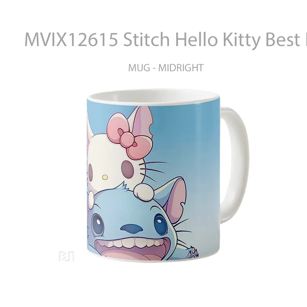 Mug Stitch Hello Kitty Best Friends Mug Aesthetic Koleksi Spesial - All-side / Desain