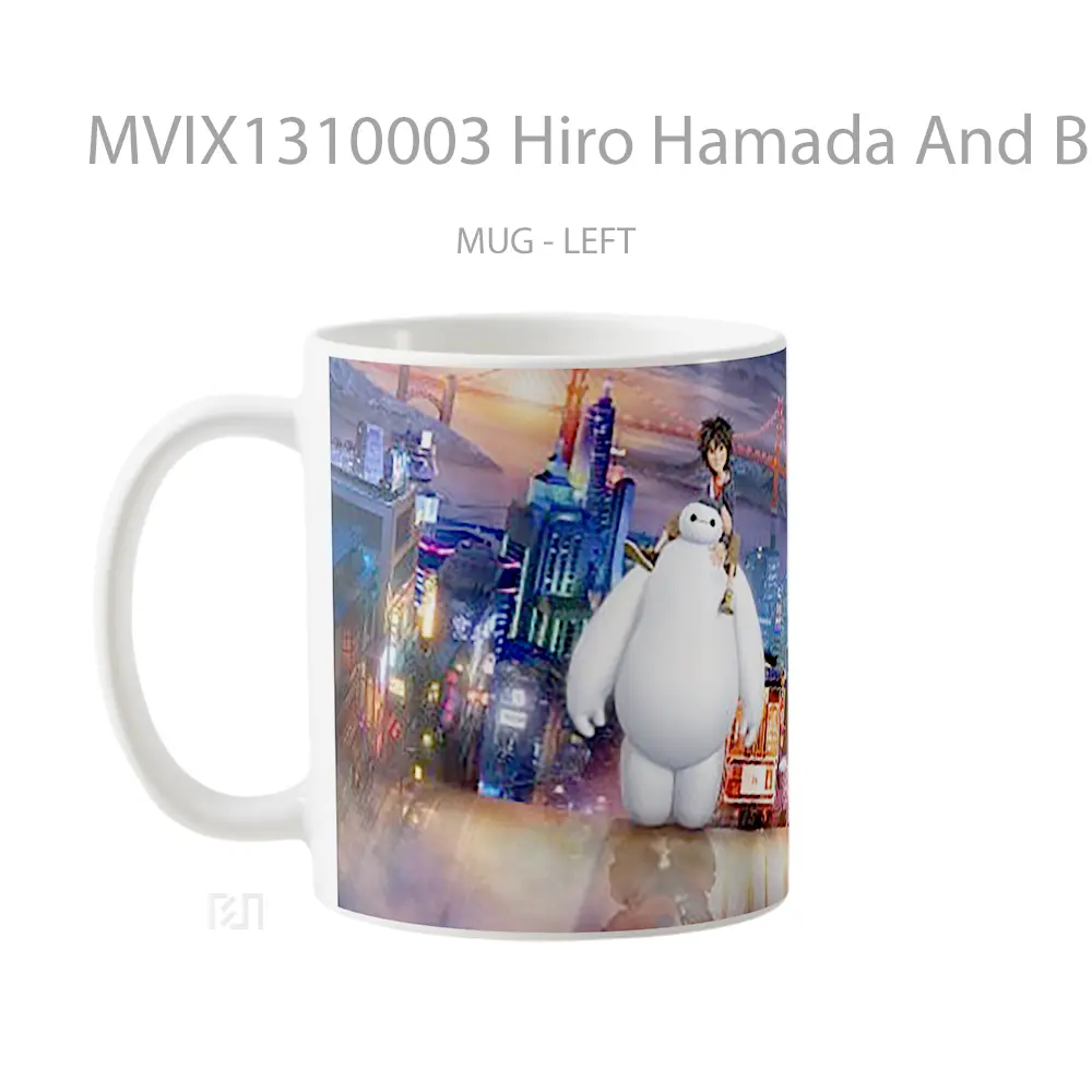 Mug Hiro Hamada And Baymax In Big Hero Gelas Keramik Unik - All-side / Desain
