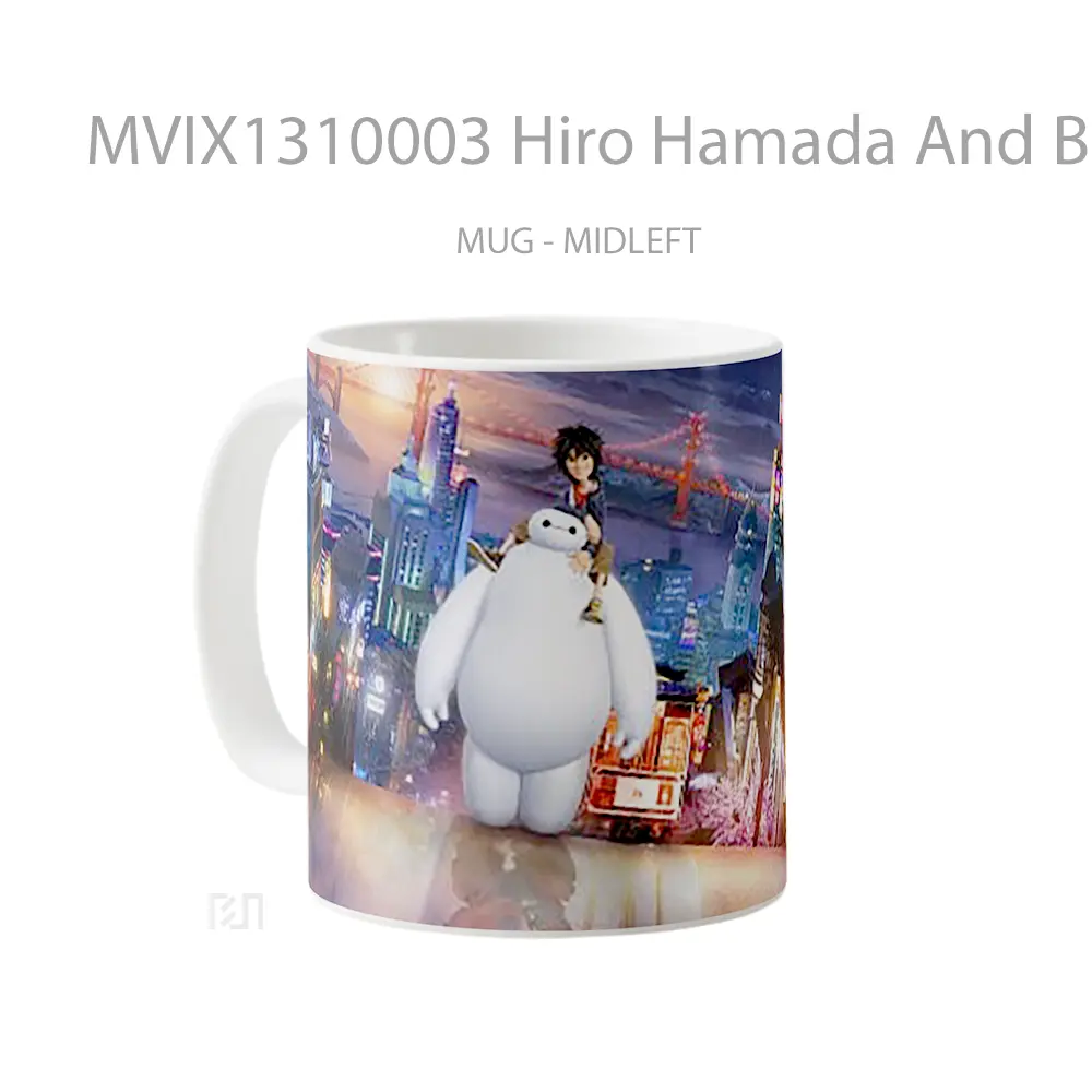 Mug Hiro Hamada And Baymax In Big Hero Gelas Keramik Unik - All-side / Desain