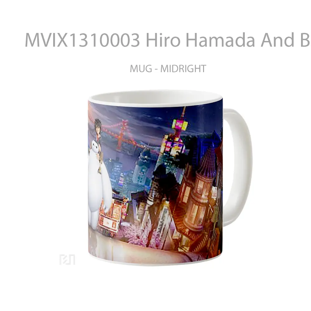 Mug Hiro Hamada And Baymax In Big Hero Gelas Keramik Unik - All-side / Desain