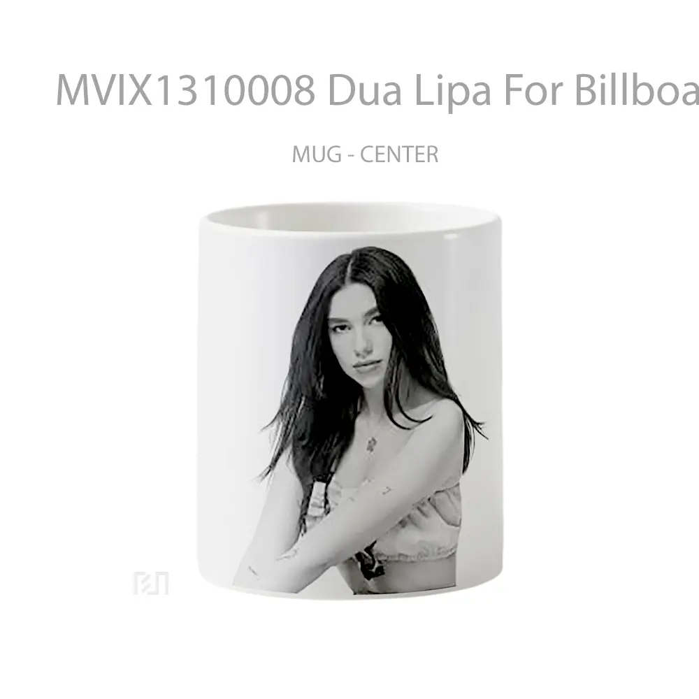 Mug Dua Lipa For Billboard Monochrome Gelas Selebriti