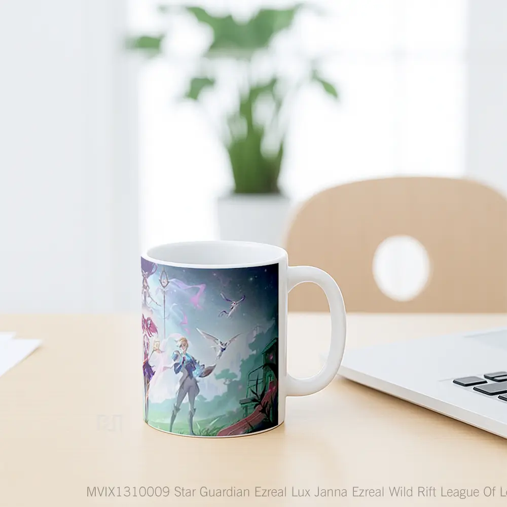 Mug Star Guardian Ezreal Lux Janna Ezreal Wild Rift League Of Legends Cangkir Gamer - All-side / Desain