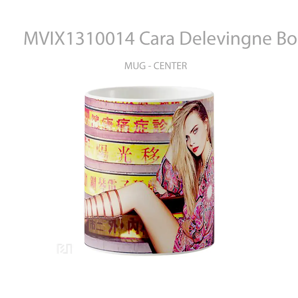 Mug Cara Delevingne Bo Bo Summer Gelas Keramik Unik