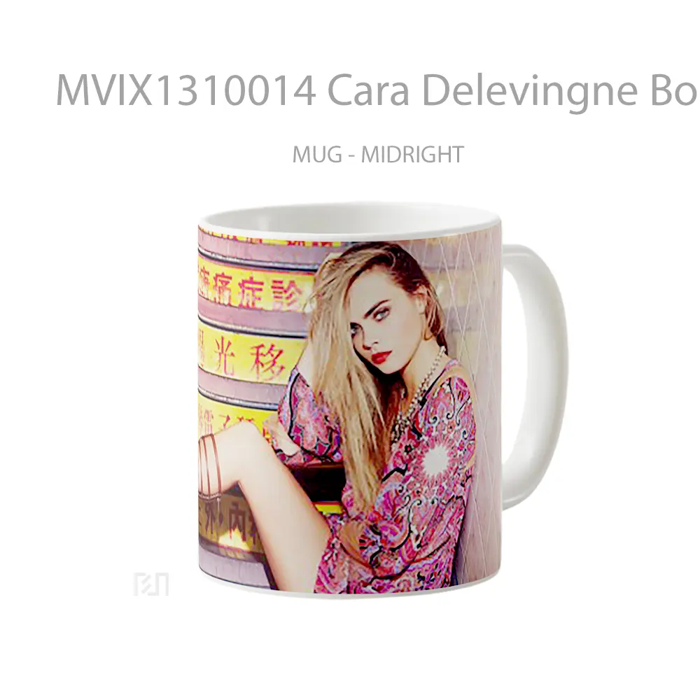 Mug Cara Delevingne Bo Bo Summer Gelas Keramik Unik - All-side / Desain