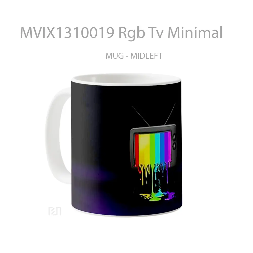Mug Rgb Tv Minimal Gelas Keramik Unik - All-side / Desain