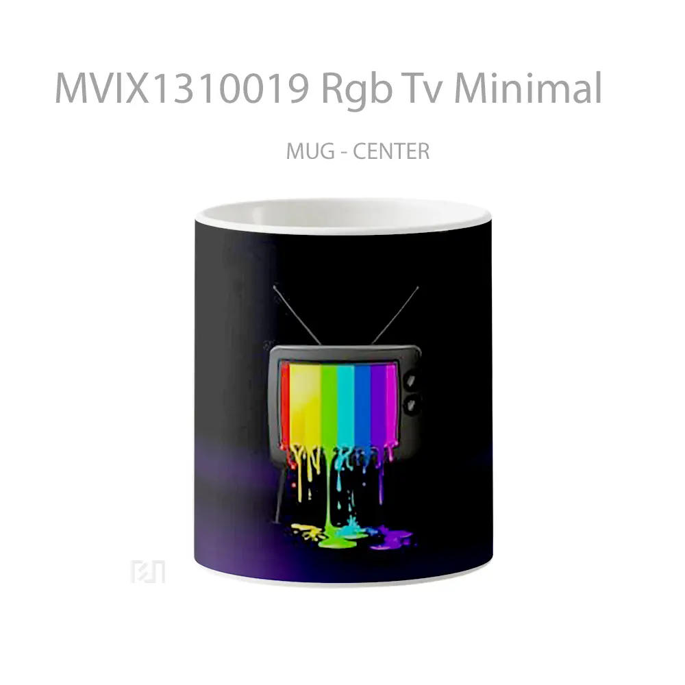 Mug Rgb Tv Minimal Gelas Keramik Unik