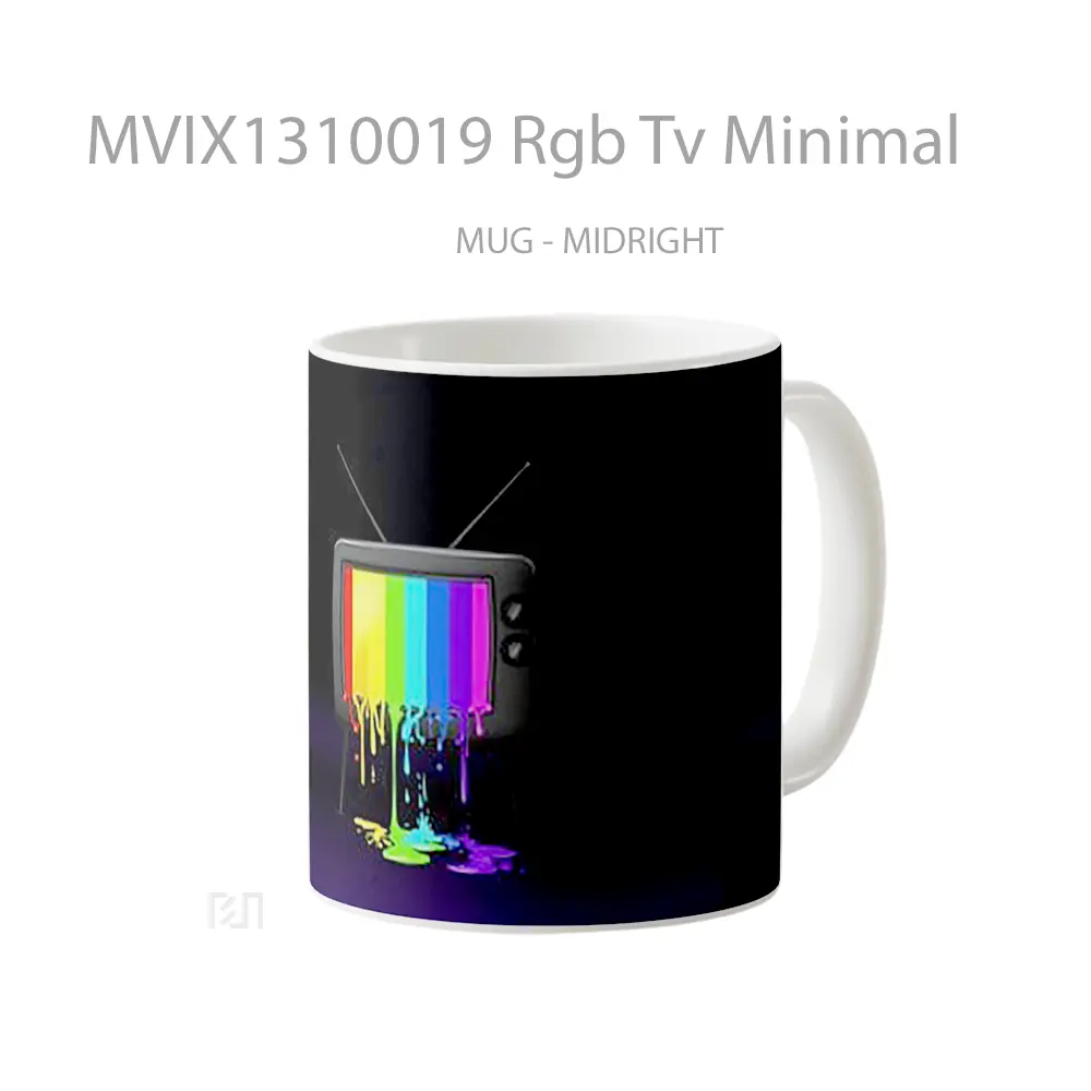 Mug Rgb Tv Minimal Gelas Keramik Unik - All-side / Desain