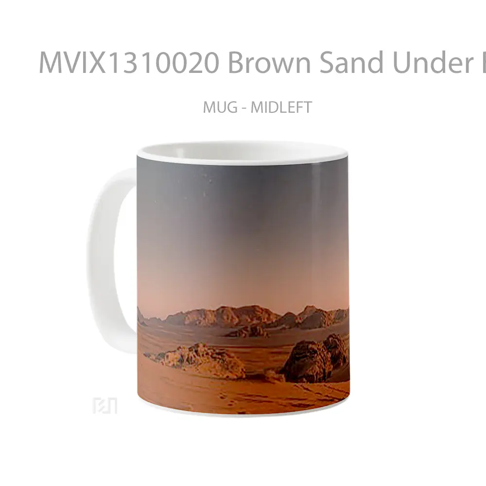 Mug Brown Sand Under Blue Sky Gelas Pemandangan Alam - All-side / Desain