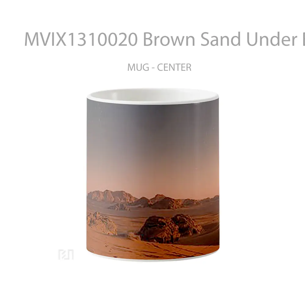 Mug Brown Sand Under Blue Sky Gelas Pemandangan Alam