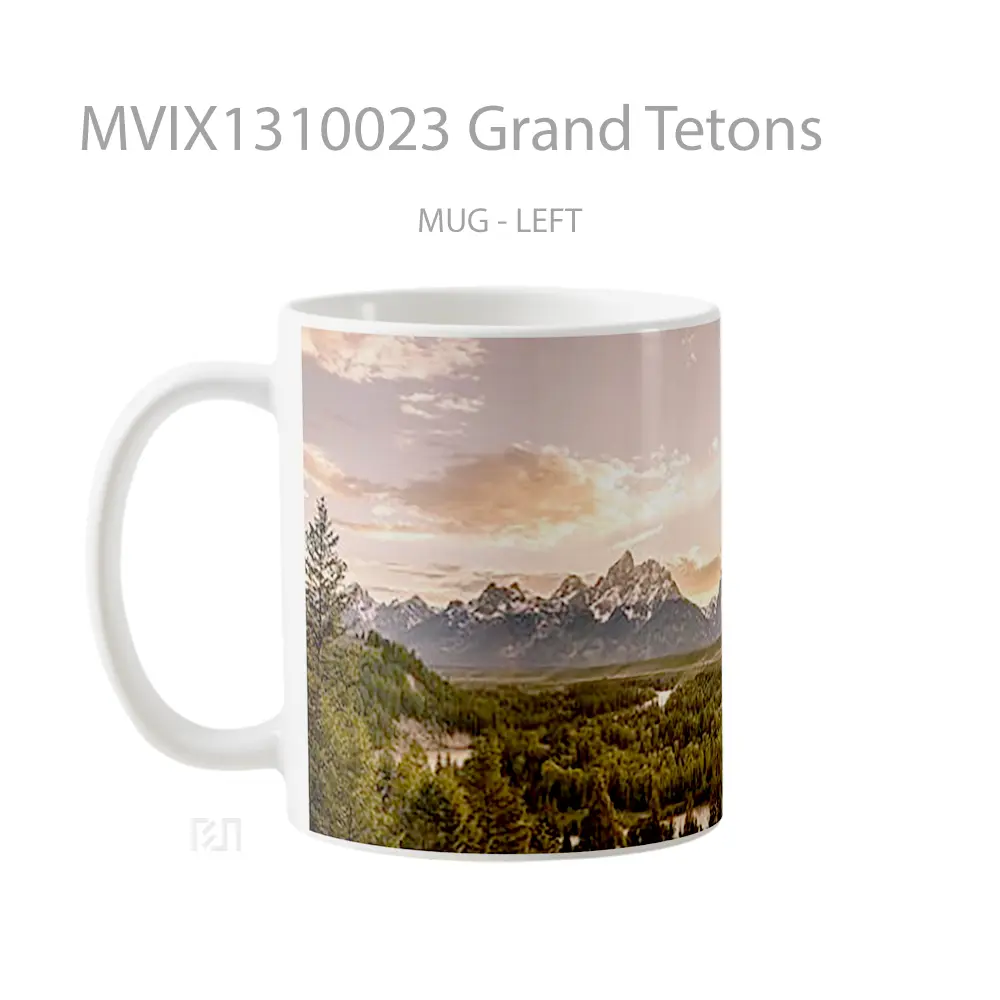 Mug Grand Tetons Gelas Keramik Unik - All-side / Desain