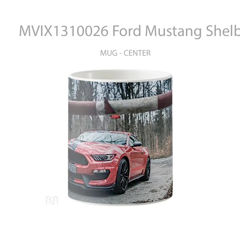 Mug Ford Mustang Shelby Gt350 Red With Black Stripes Cangkir Mobil