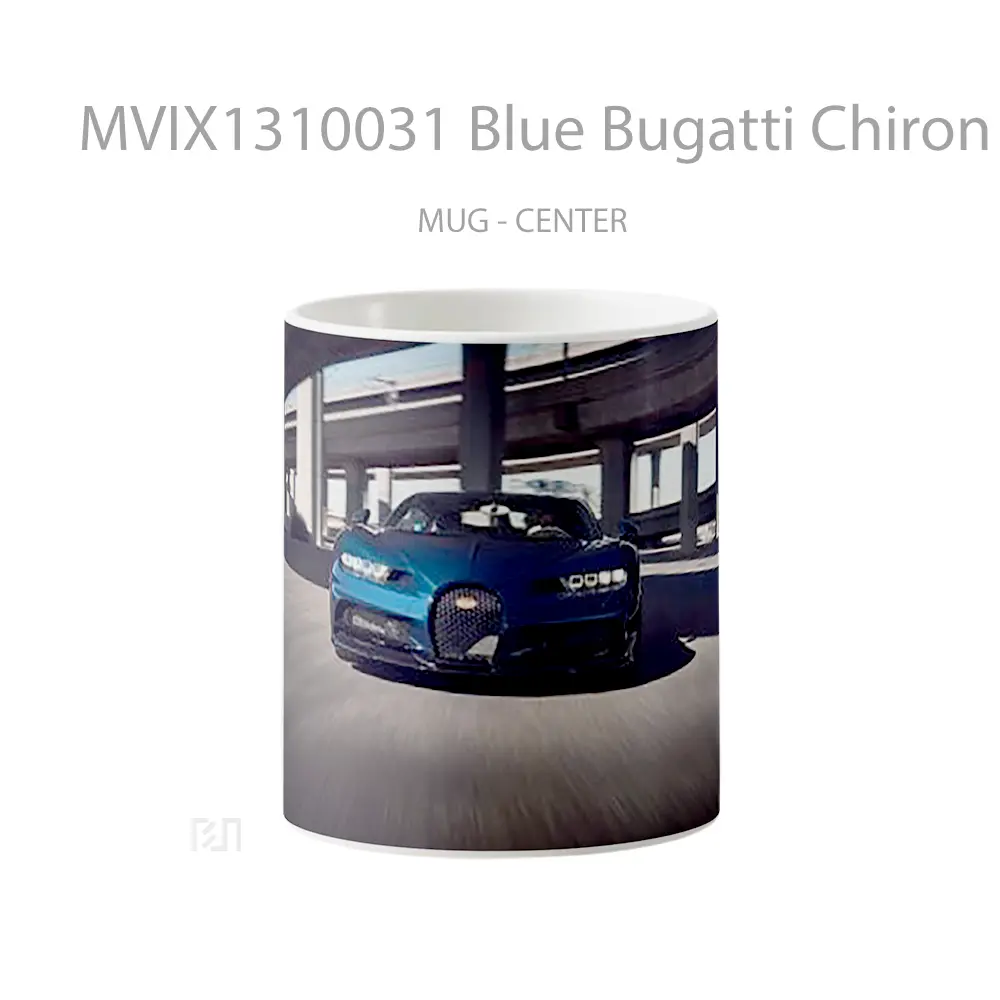 Mug Blue Bugatti Chiron Pur Sport 2021 Cangkir Mobil
