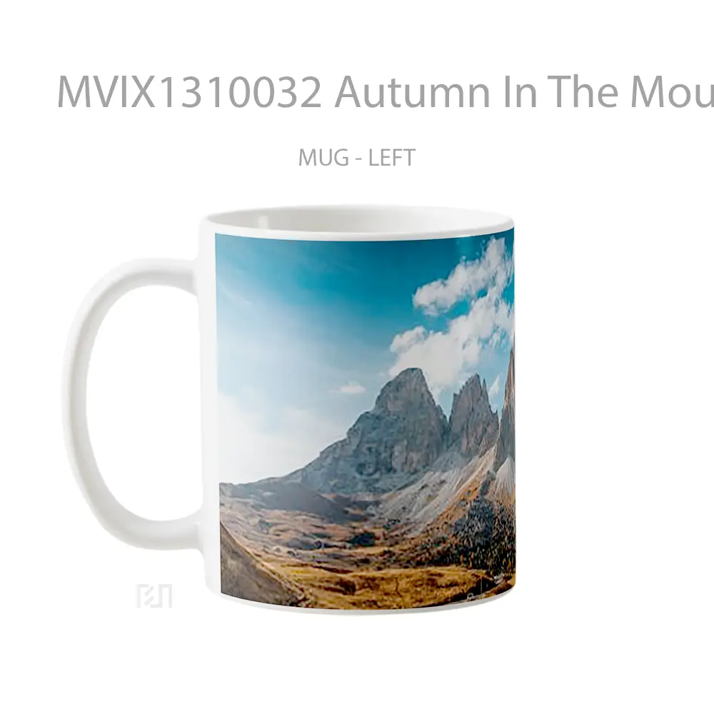 Mug Autumn In The Mountains Of Italy Gelas Pemandangan Alam - All-side / Desain