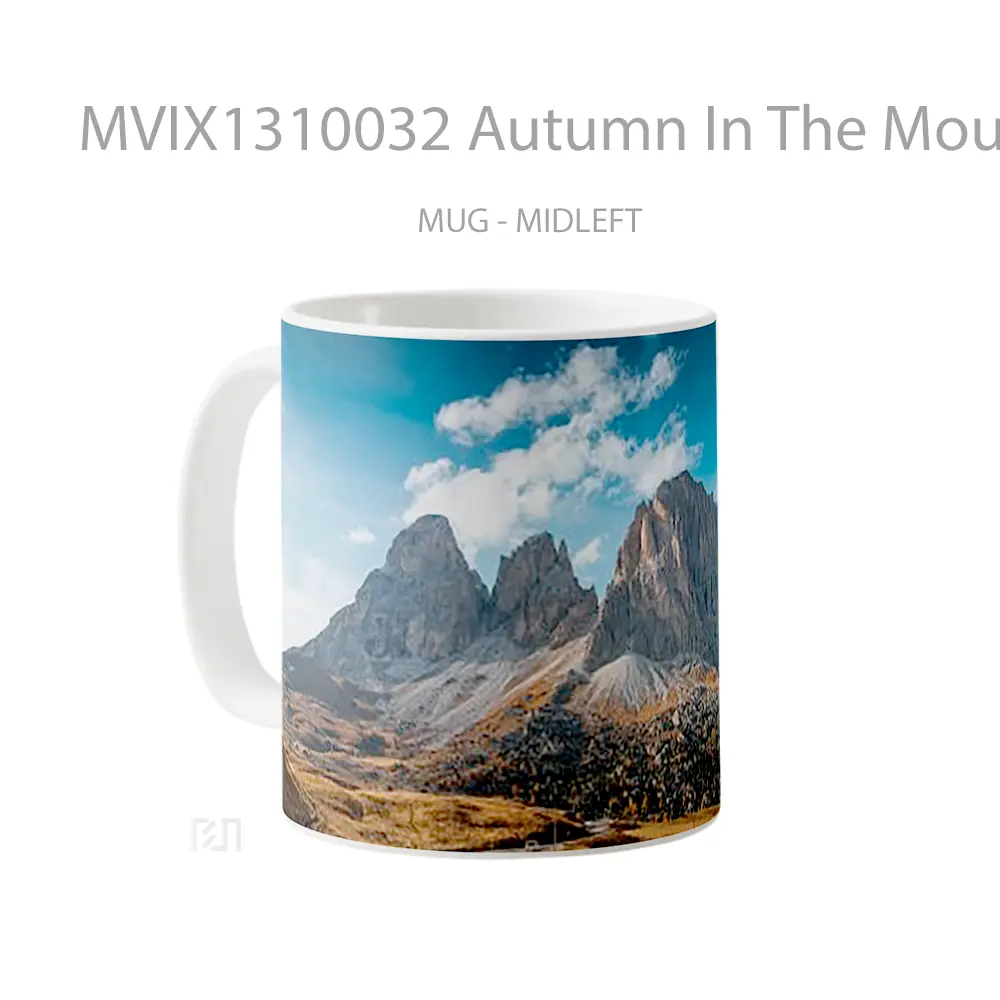 Mug Autumn In The Mountains Of Italy Gelas Pemandangan Alam - All-side / Desain