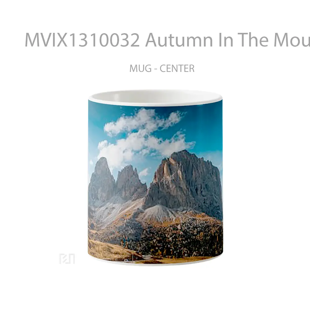 Mug Autumn In The Mountains Of Italy Gelas Pemandangan Alam